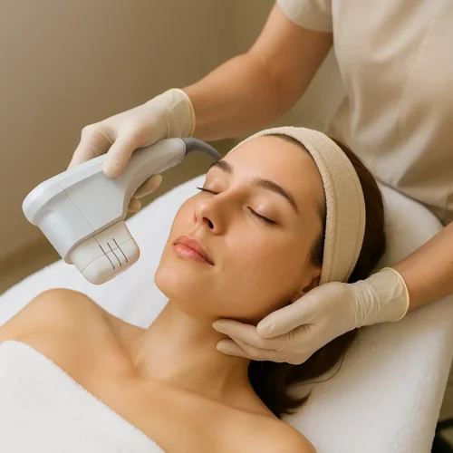 تصویر هایفوتراپی برای سفت شدن و جوانسازی پوست در کلینیک زیبایی دالیا