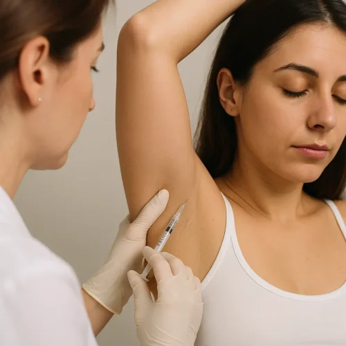 بوتاکس زیر بغل برای کاهش تعریق و بوی نامطبوع در کلینیک زیبایی دالیا