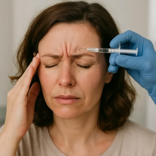 تزریق بوتاکس برای کاهش حملات میگرن در کلینیک زیبایی دالیا